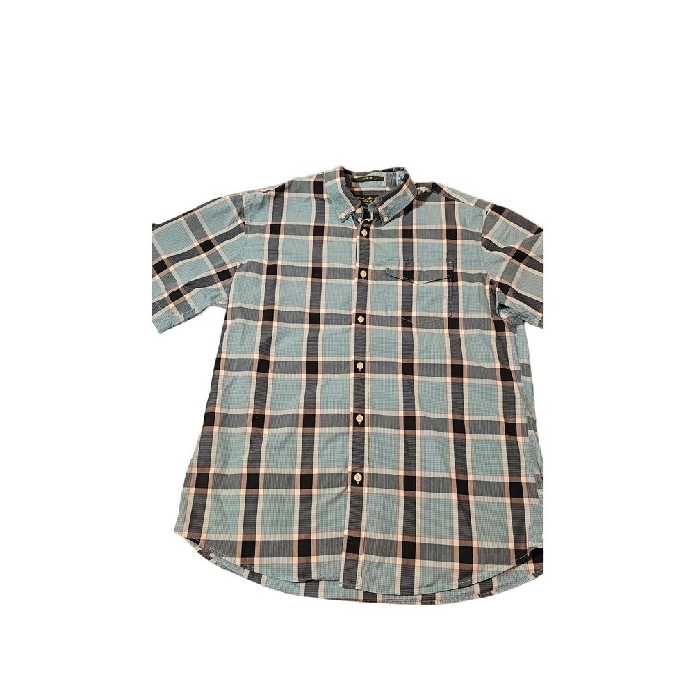 Eddie Bauer Size large button down classic fit short sleeve shirt‎